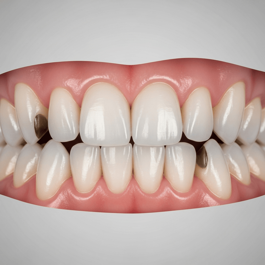 Tanden met tussenruimtes behandeld met Invisalign